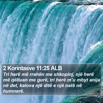 2 Korintasve 11:25 ALB Bible Verse Image
