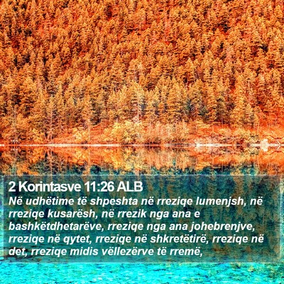 2 Korintasve 11:26 ALB Bible Verse Image