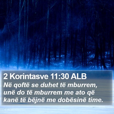 2 Korintasve 11:30 ALB Bible Verse Image
