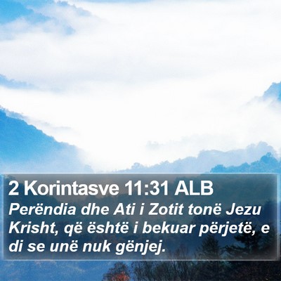 2 Korintasve 11:31 ALB Bible Verse Image