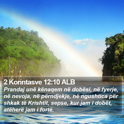 2 Korintasve 12:10 ALB Bible Verse Image