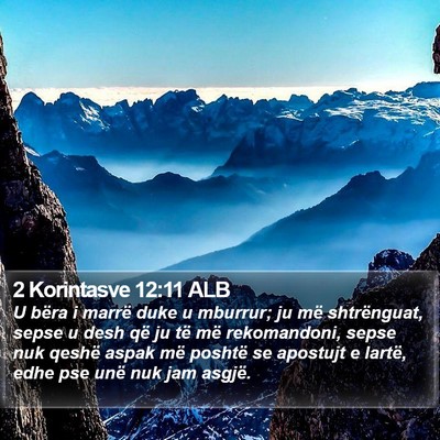 2 Korintasve 12:11 ALB Bible Verse Image