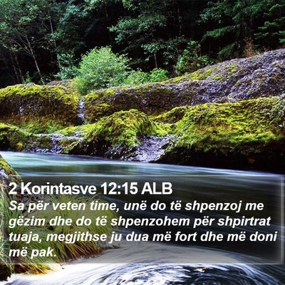 2 Korintasve 12:15 ALB Bible Verse Image