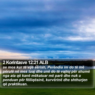 2 Korintasve 12:21 ALB Bible Verse Image