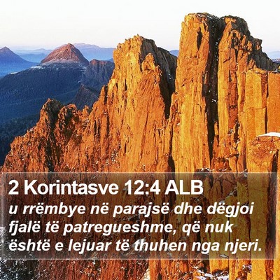 2 Korintasve 12:4 ALB Bible Verse Image