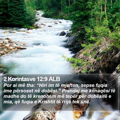 2 Korintasve 12:9 ALB Bible Verse Image