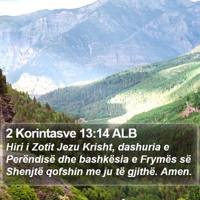 2 Korintasve 13:14 ALB Bible Verse Image