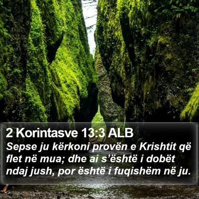 2 Korintasve 13:3 ALB Bible Verse Image