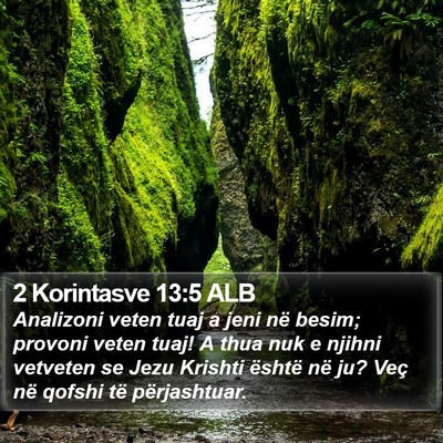 2 Korintasve 13:5 ALB Bible Verse Image