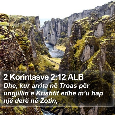 2 Korintasve 2:12 ALB Bible Verse Image