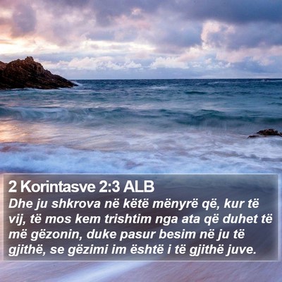 2 Korintasve 2:3 ALB Bible Verse Image