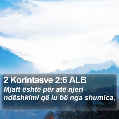 2 Korintasve 2:6 ALB Bible Verse Image