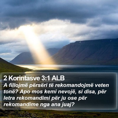 2 Korintasve 3:1 ALB Bible Verse Image