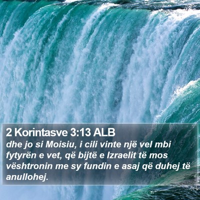2 Korintasve 3:13 ALB Bible Verse Image