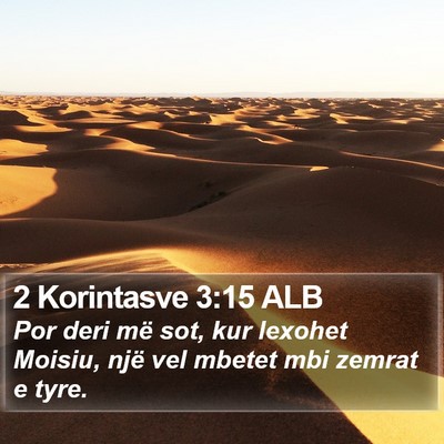2 Korintasve 3:15 ALB Bible Verse Image