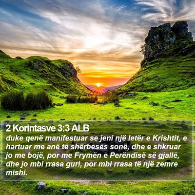 2 Korintasve 3:3 ALB Bible Verse Image