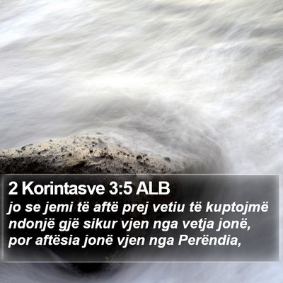 2 Korintasve 3:5 ALB Bible Verse Image