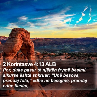 2 Korintasve 4:13 ALB Bible Verse Image