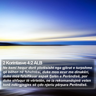 2 Korintasve 4:2 ALB Bible Verse Image