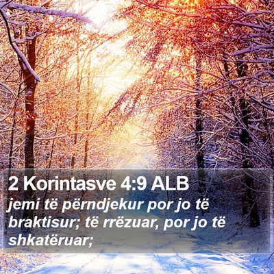 2 Korintasve 4:9 ALB Bible Verse Image