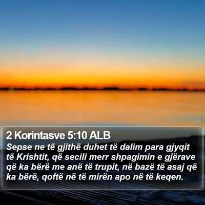 2 Korintasve 5:10 ALB Bible Verse Image