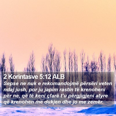 2 Korintasve 5:12 ALB Bible Verse Image