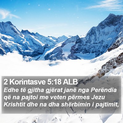 2 Korintasve 5:18 ALB Bible Verse Image