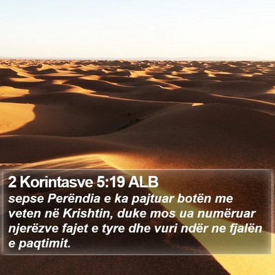 2 Korintasve 5:19 ALB Bible Verse Image