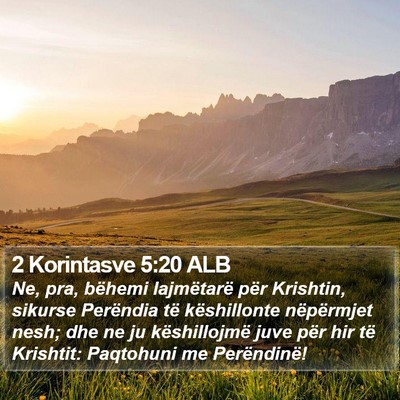 2 Korintasve 5:20 ALB Bible Verse Image