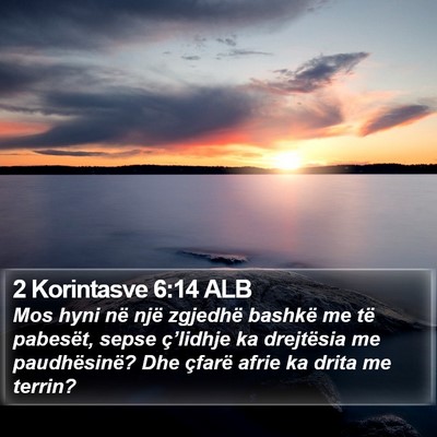 2 Korintasve 6:14 ALB Bible Verse Image