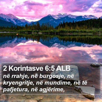 2 Korintasve 6:5 ALB Bible Verse Image