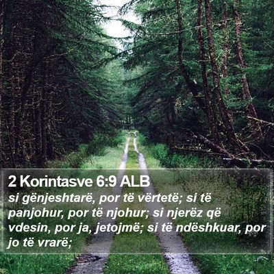 2 Korintasve 6:9 ALB Bible Verse Image