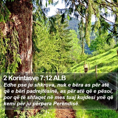 2 Korintasve 7:12 ALB Bible Verse Image