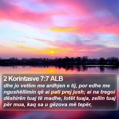 2 Korintasve 7:7 ALB Bible Verse Image