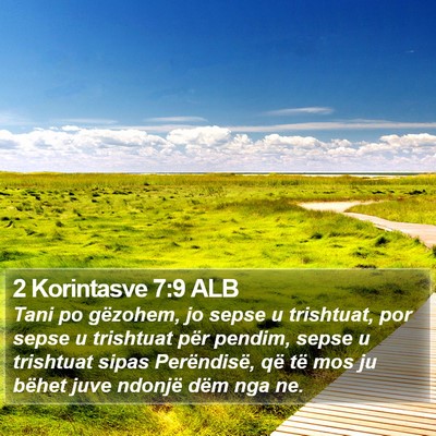 2 Korintasve 7:9 ALB Bible Verse Image