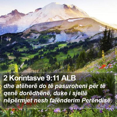 2 Korintasve 9:11 ALB Bible Verse Image
