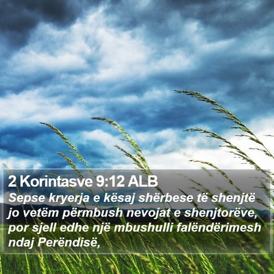2 Korintasve 9:12 ALB Bible Verse Image