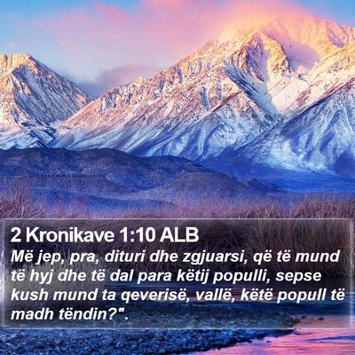 2 Kronikave 1:10 ALB Bible Verse Image