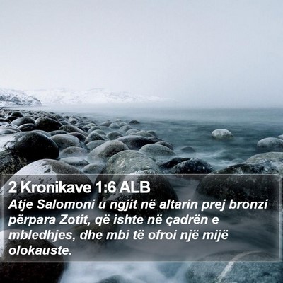2 Kronikave 1:6 ALB Bible Verse Image