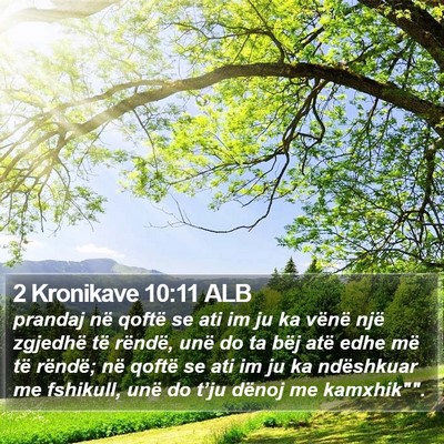 2 Kronikave 10:11 ALB Bible Verse Image