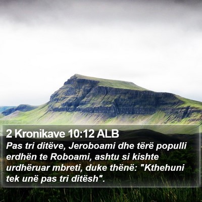 2 Kronikave 10:12 ALB Bible Verse Image