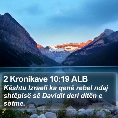 2 Kronikave 10:19 ALB Bible Verse Image