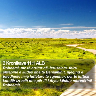 2 Kronikave 11:1 ALB Bible Verse Image