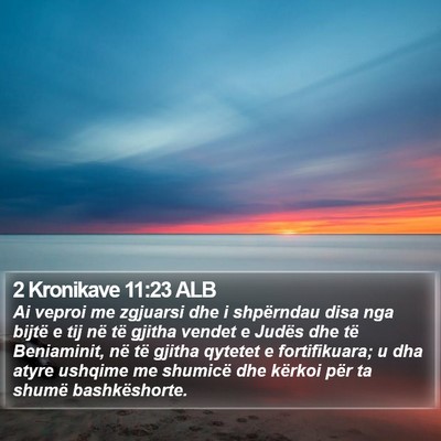 2 Kronikave 11:23 ALB Bible Verse Image