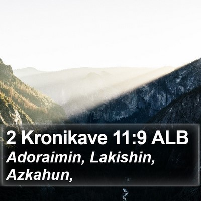 2 Kronikave 11:9 ALB Bible Verse Image