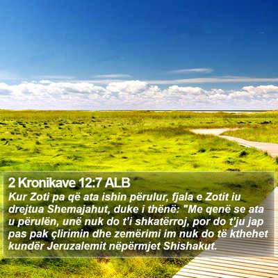 2 Kronikave 12:7 ALB Bible Verse Image