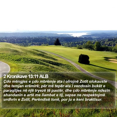 2 Kronikave 13:11 ALB Bible Verse Image