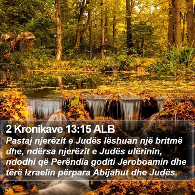 2 Kronikave 13:15 ALB Bible Verse Image