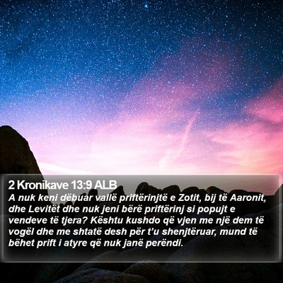 2 Kronikave 13:9 ALB Bible Verse Image