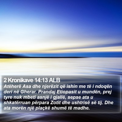 2 Kronikave 14:13 ALB Bible Verse Image